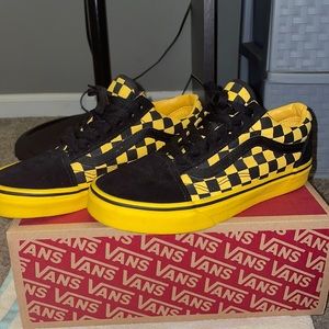 Checkered black & yellow vans